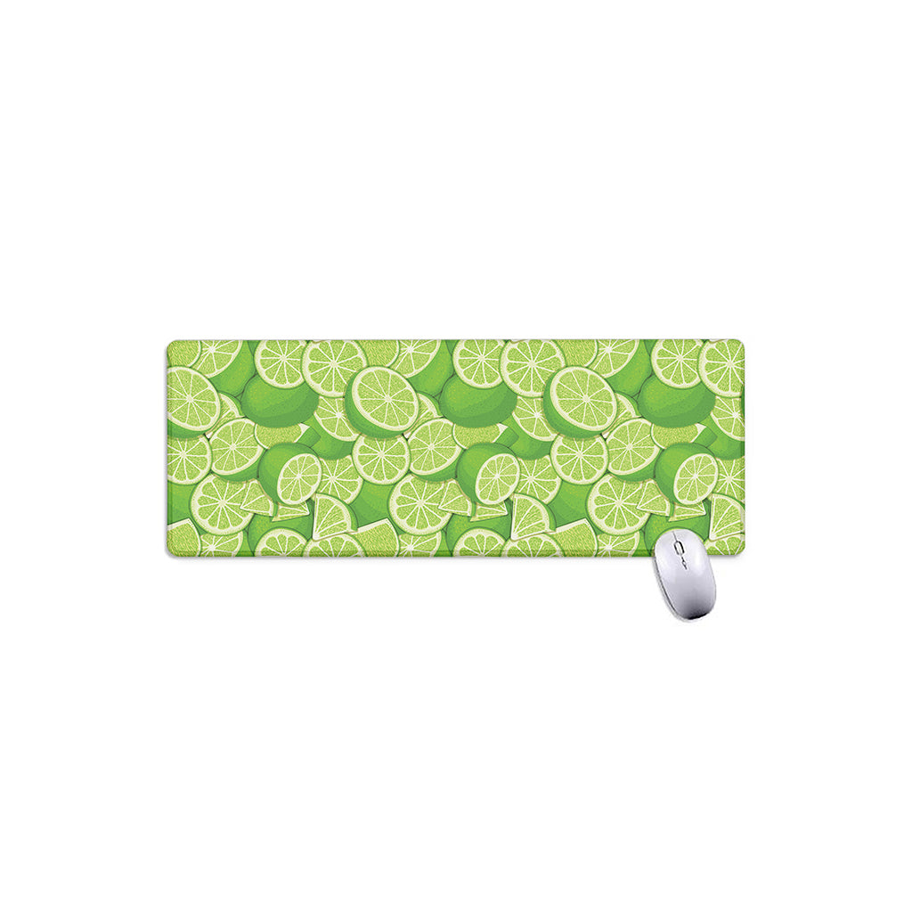 Green Lime Pattern Print Extended Mouse Pad