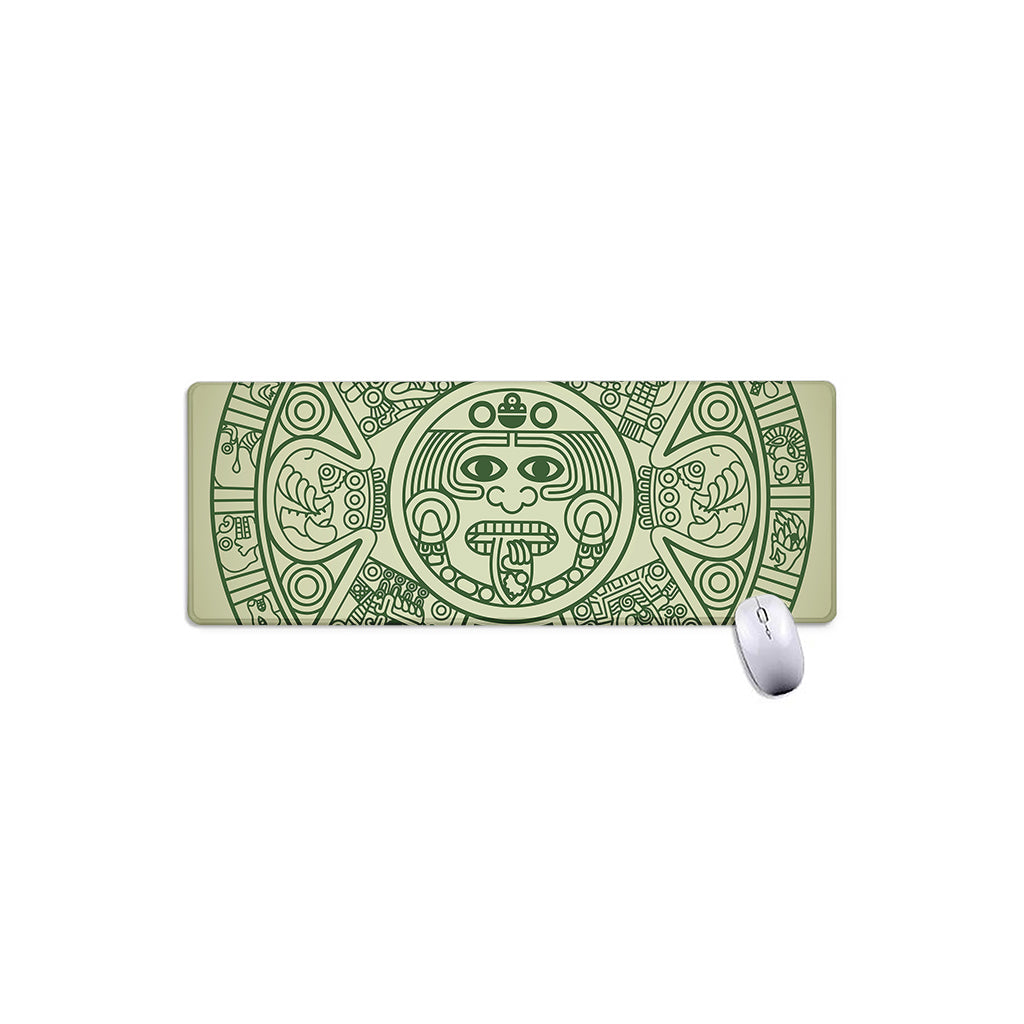 Green Maya Calendar Print Extended Mouse Pad