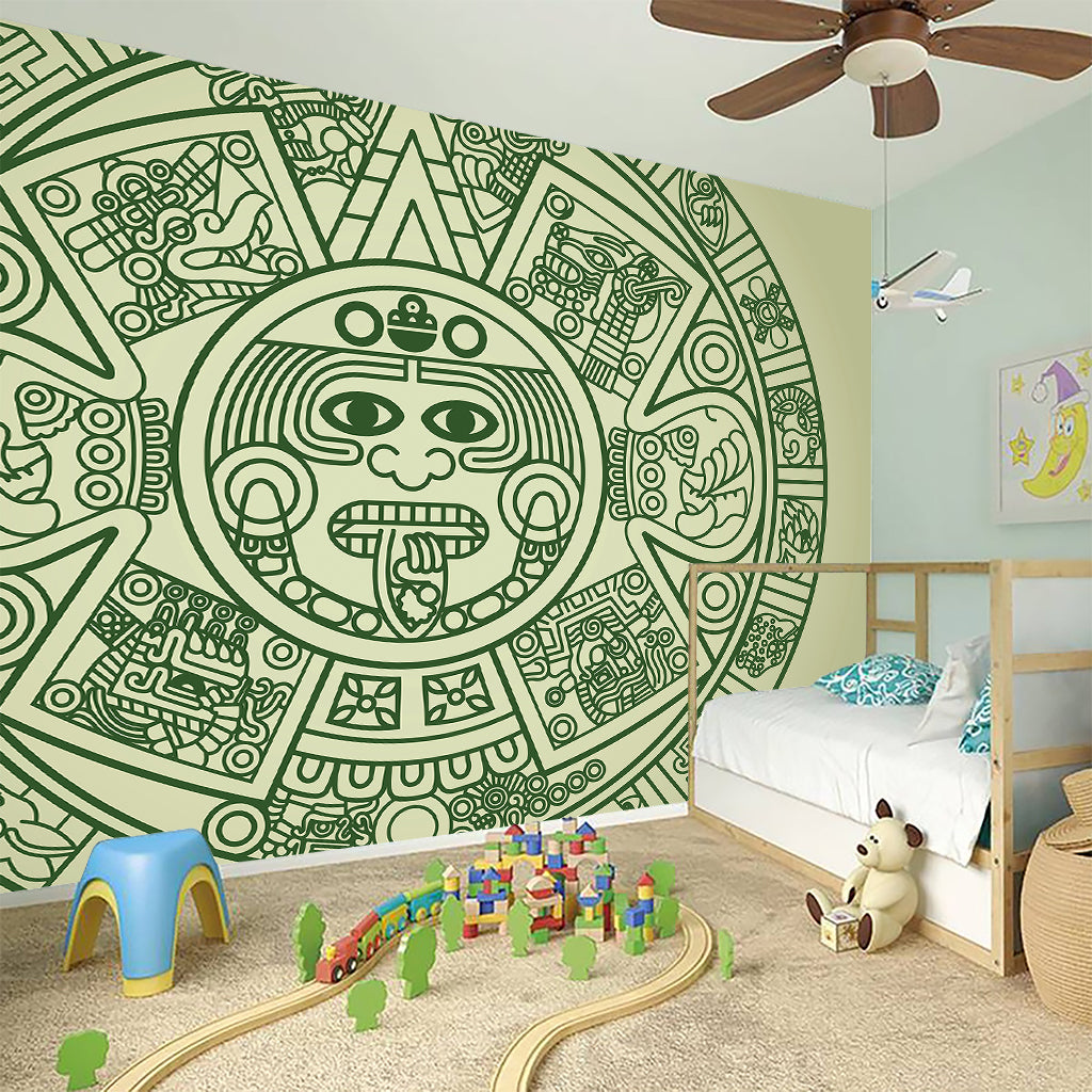 Green Maya Calendar Print Wall Sticker