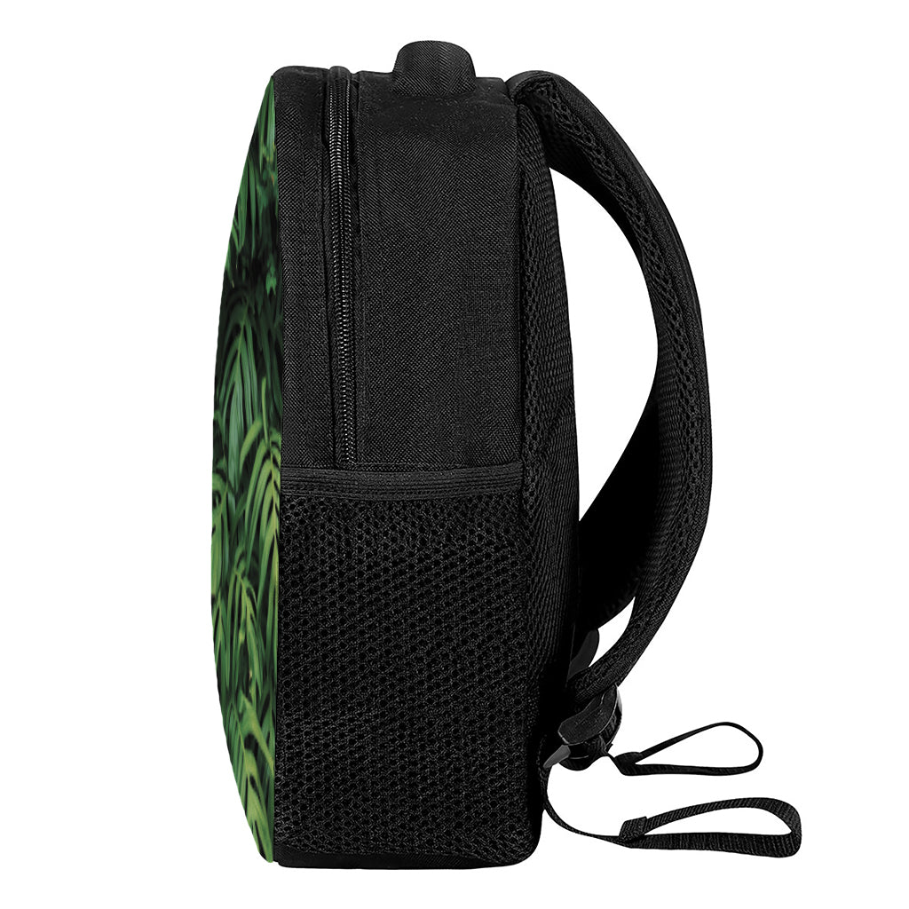 Green Monstera Leaf Print Casual Backpack