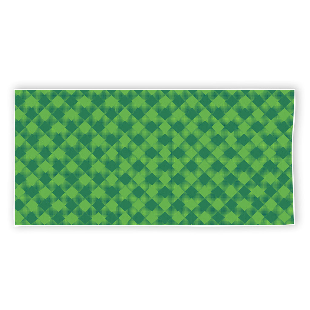 Green Plaid Saint Patrick's Day Print Beach Towel