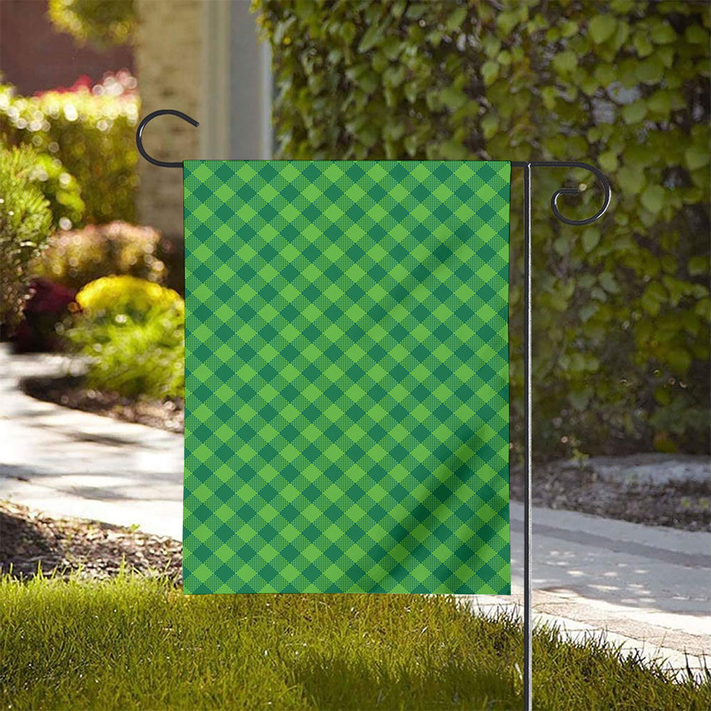 Green Plaid Saint Patrick's Day Print House Flag