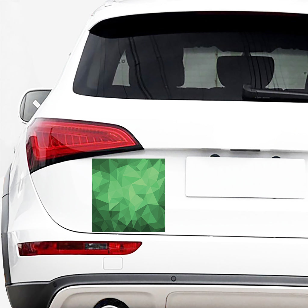 Green Polygonal Geometric Print Car Sticker