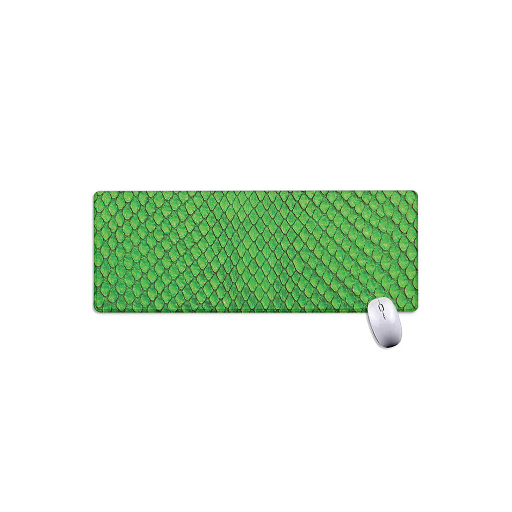 Green Python Snakeskin Print Extended Mouse Pad