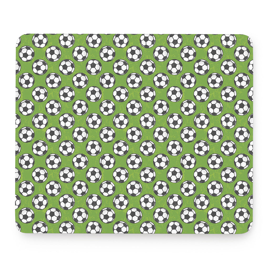 Green Soccer Ball Pattern Print Mouse Pad
