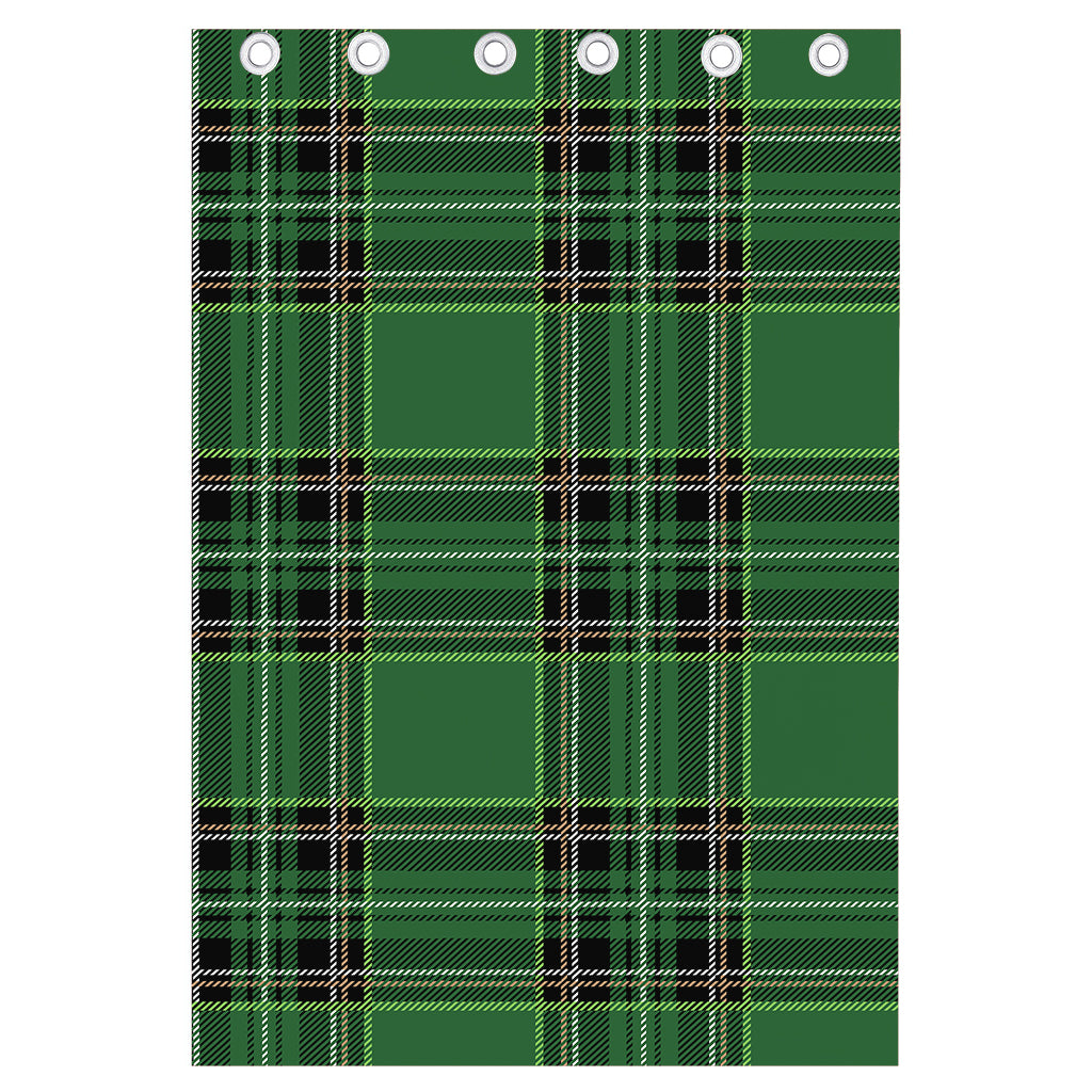 Green Stewart Tartan Pattern Print Curtain