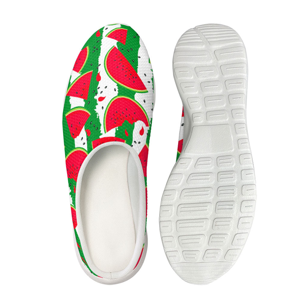 Green Stripes Watermelon Pattern Print Mesh Casual Shoes