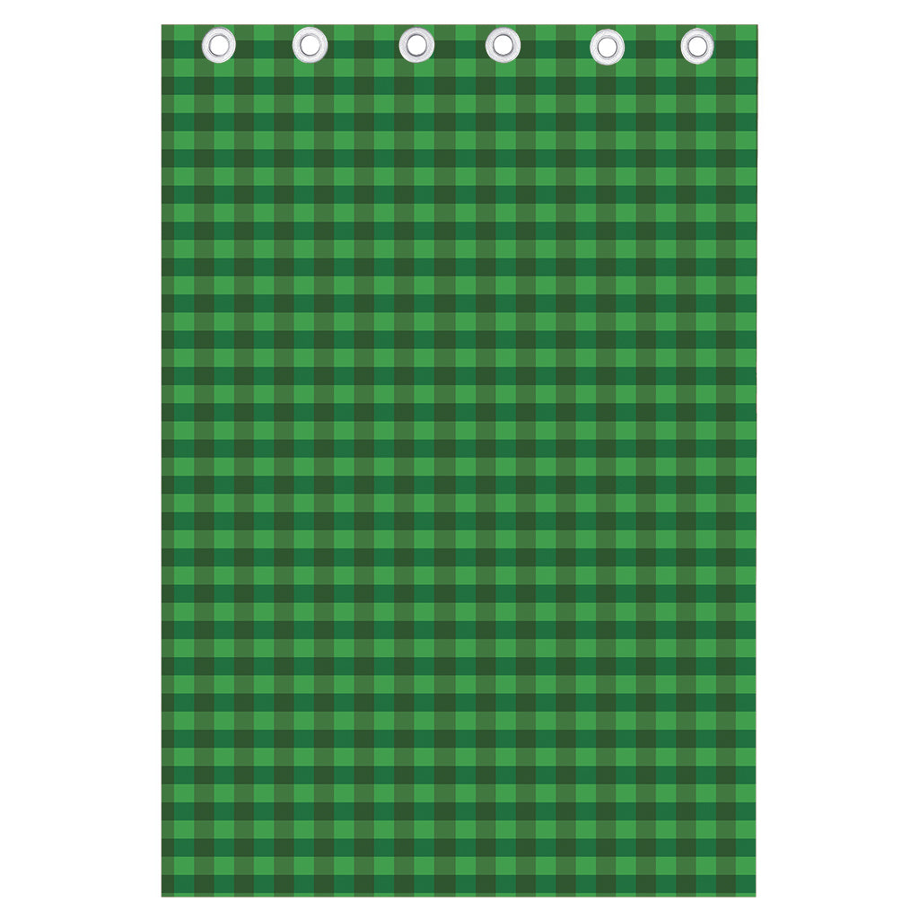 Green Tartan Saint Patrick's Day Print Curtain