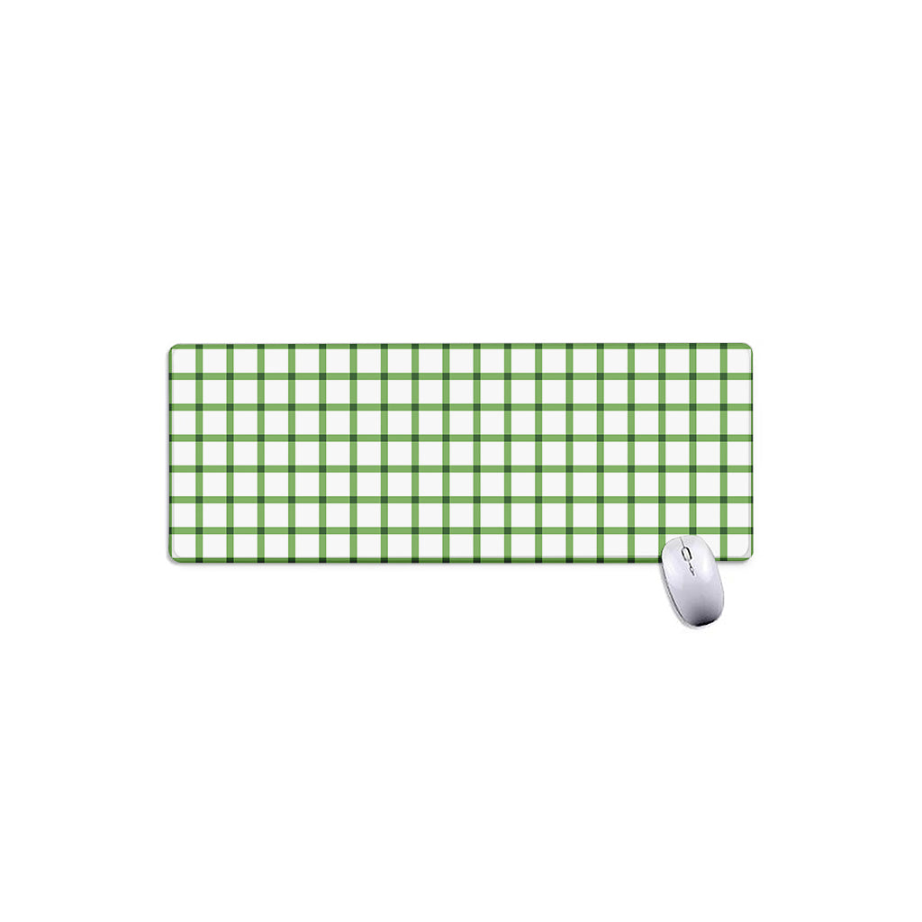 Green Tattersall Pattern Print Extended Mouse Pad