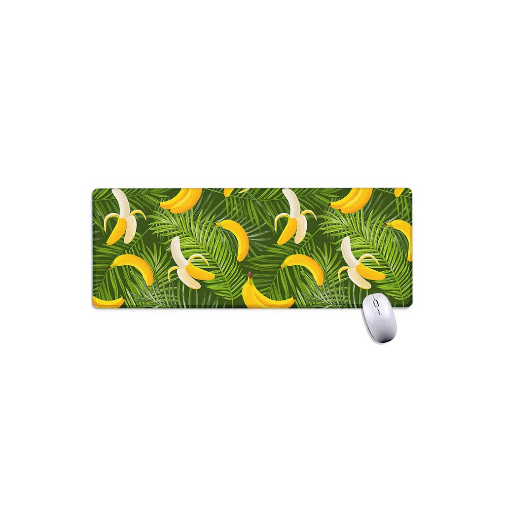 Green Tropical Banana Pattern Print Extended Mouse Pad