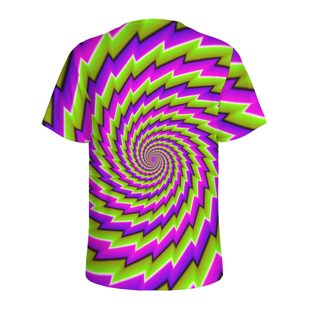 Green Twisted Moving Optical Illusion Men's Sports T-Shirt
