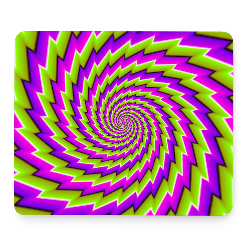 Green Twisted Moving Optical Illusion Mouse Pad