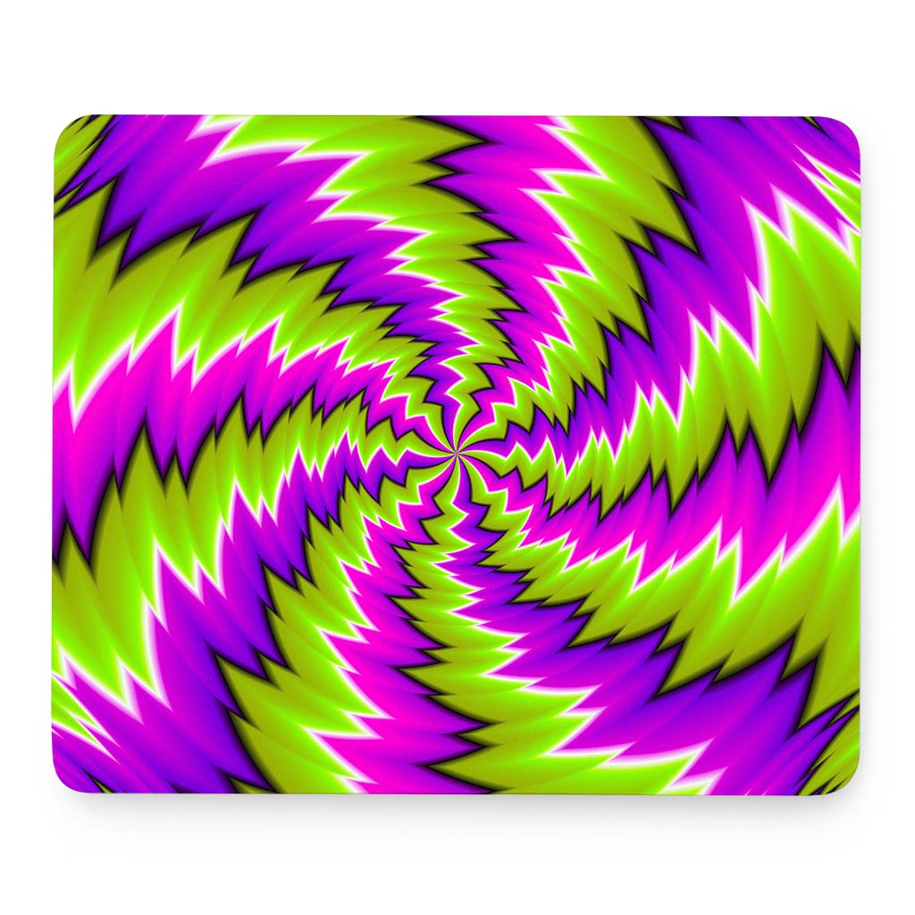 Green Vortex Moving Optical Illusion Mouse Pad