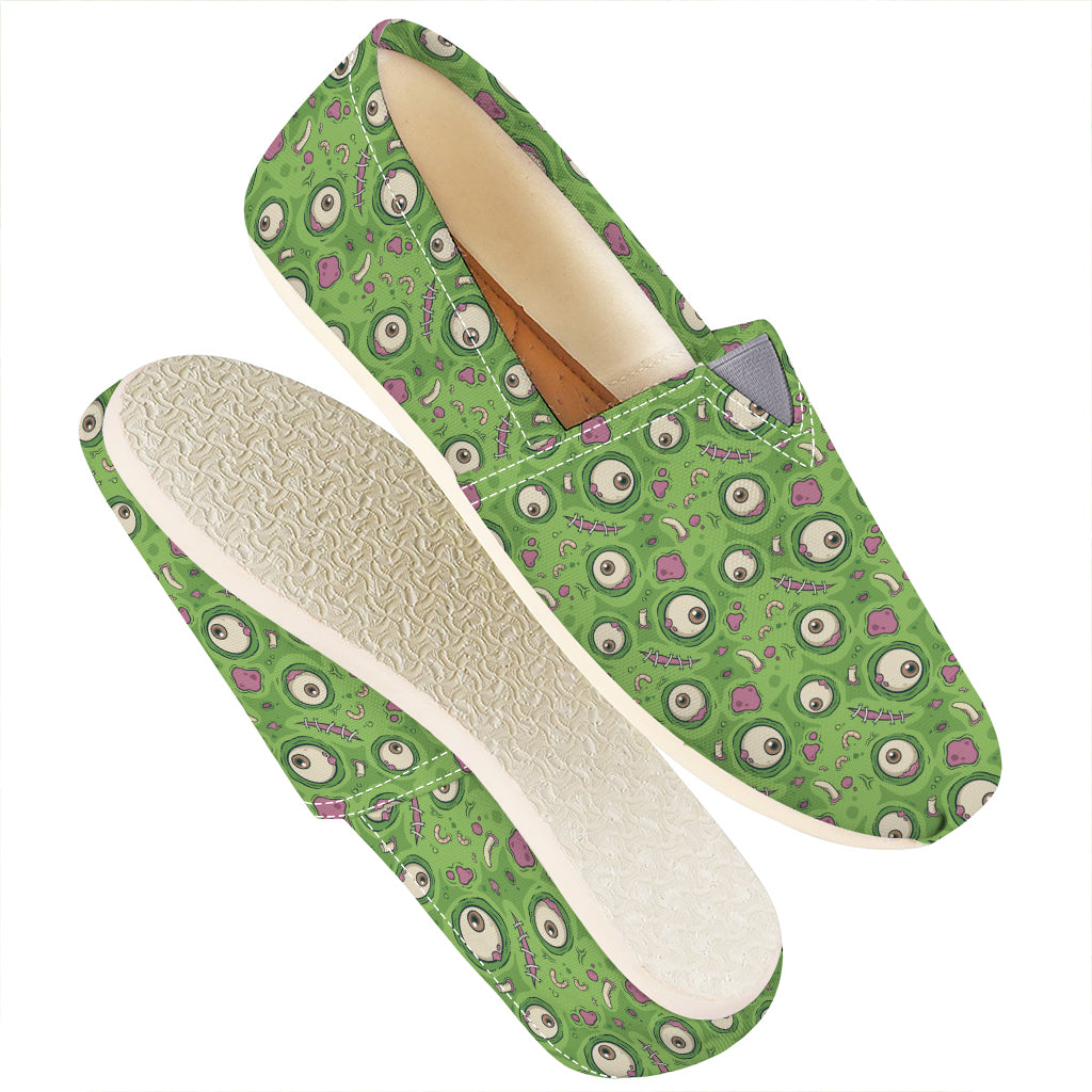 Green Zombie Pattern Print Casual Shoes