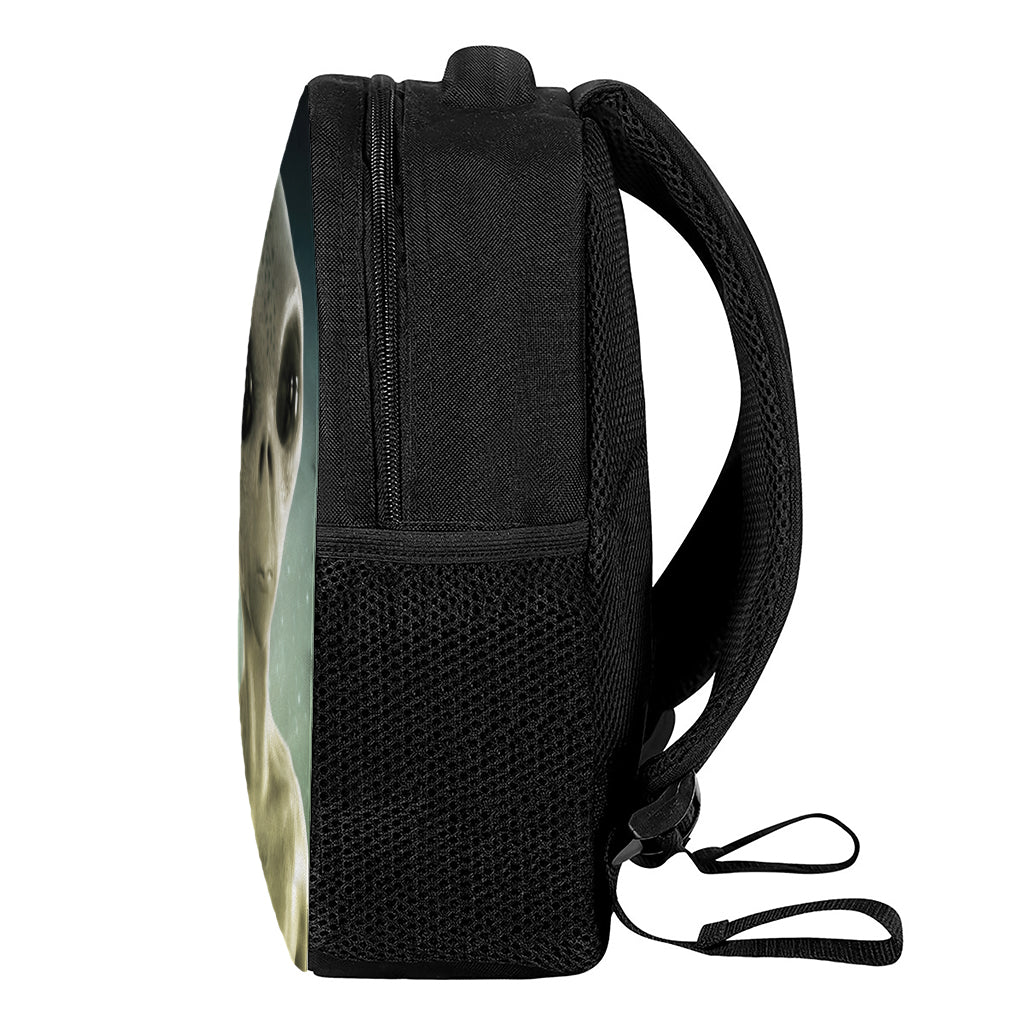 Grey Alien 3D Print Casual Backpack