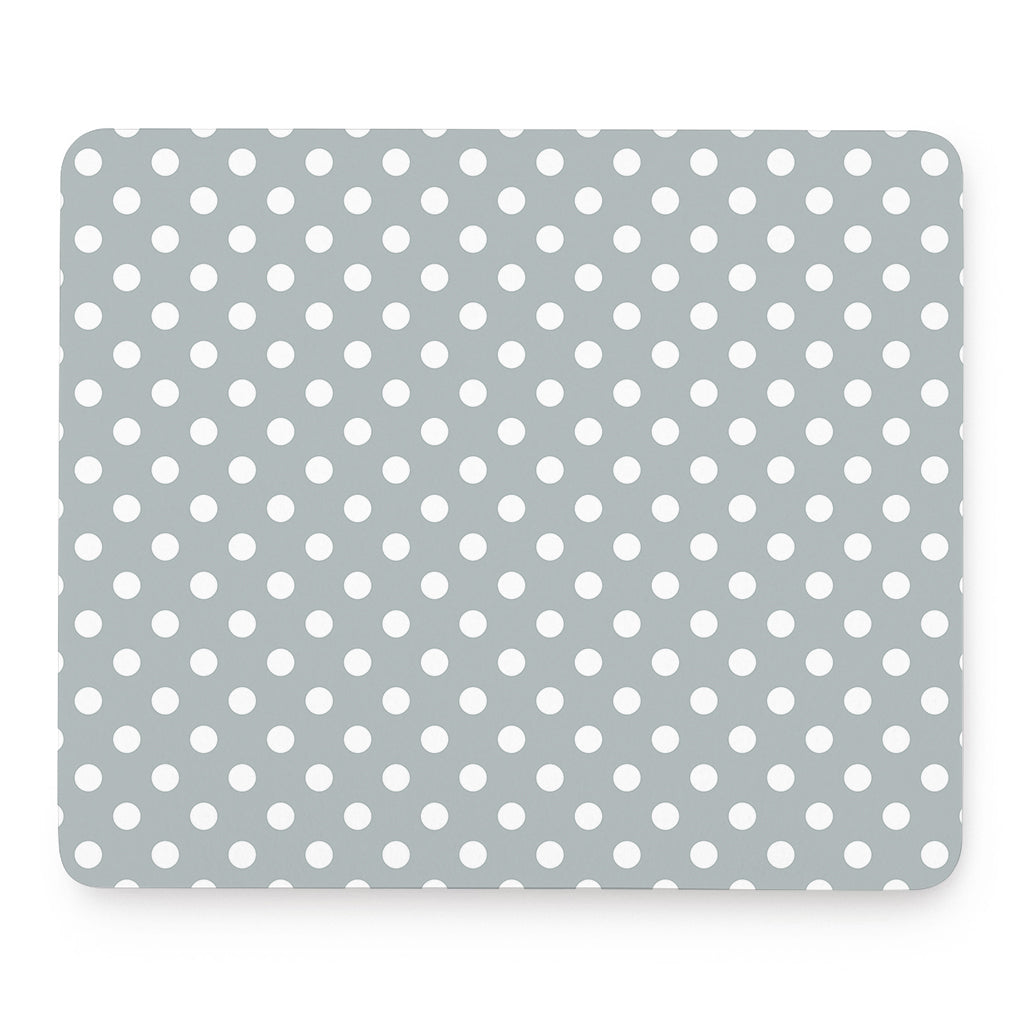 Grey And White Polka Dot Pattern Print Mouse Pad