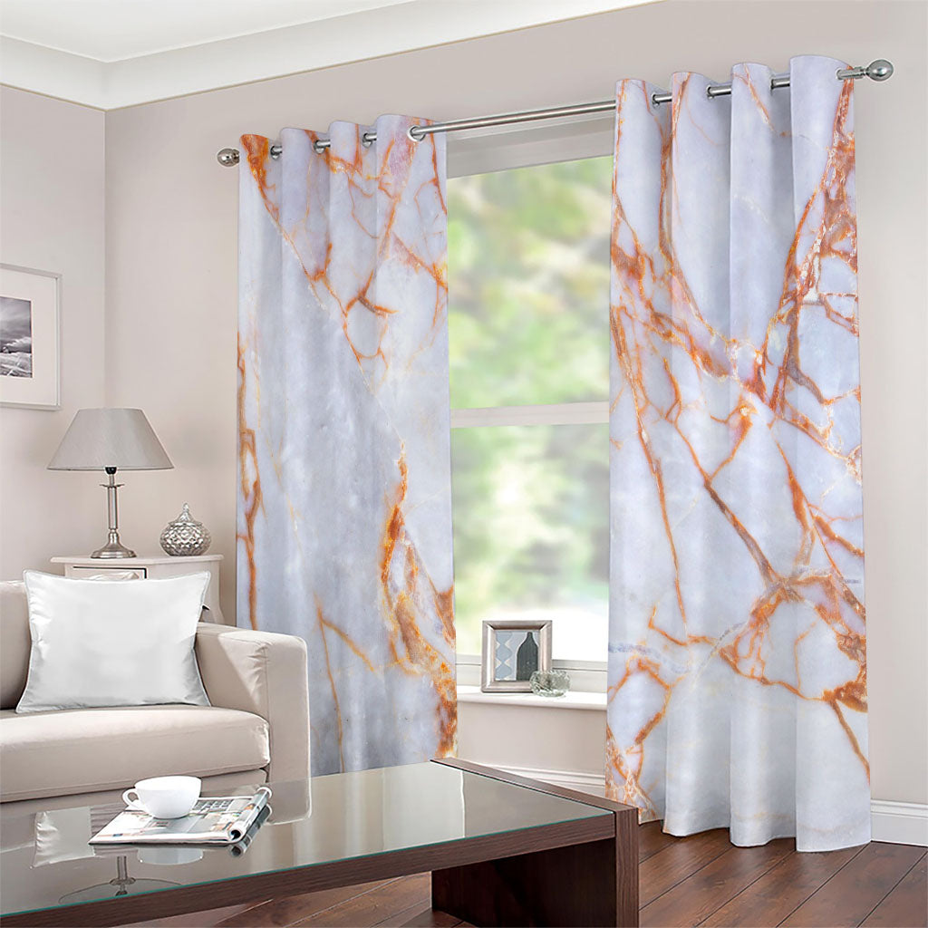 Grey Bronze Marble Print Extra Wide Grommet Curtains