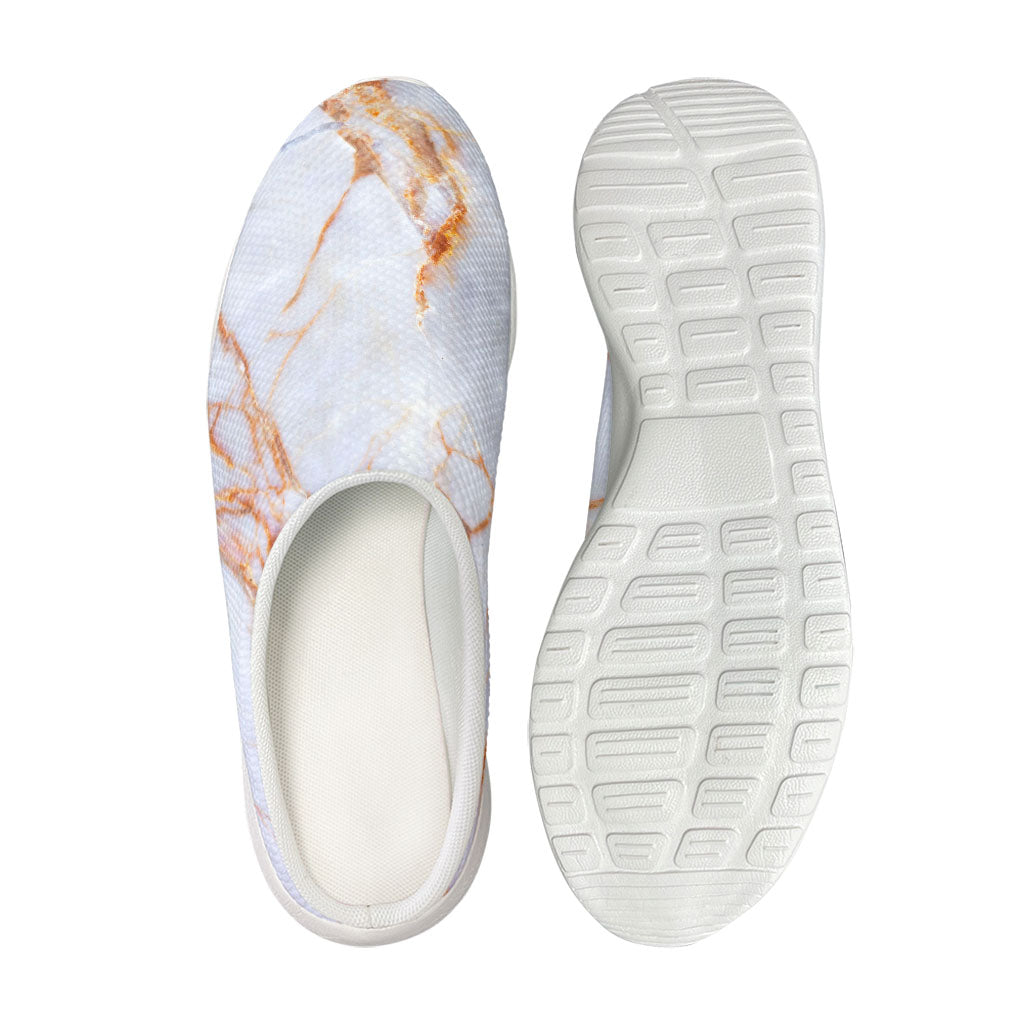 Grey Bronze Marble Print Mesh Casual Shoes