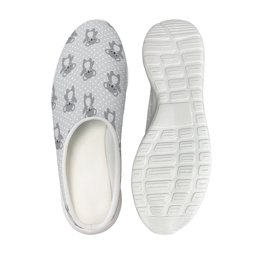 Grey Koala Pattern Print Mesh Casual Shoes