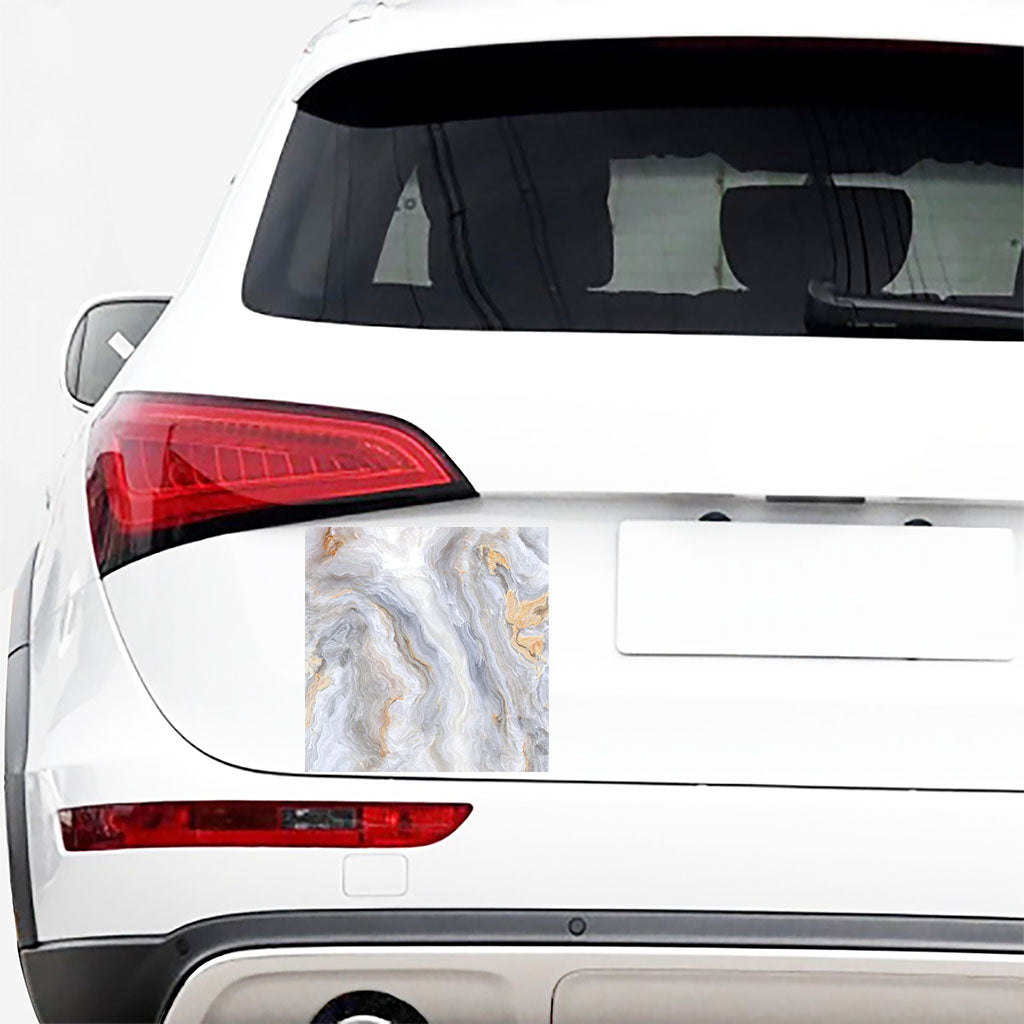 Grey Marble Print Car Sticker