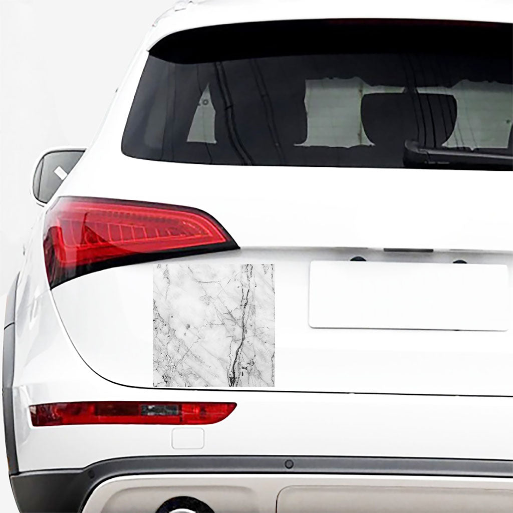 Grey Marble Stone Print Car Sticker
