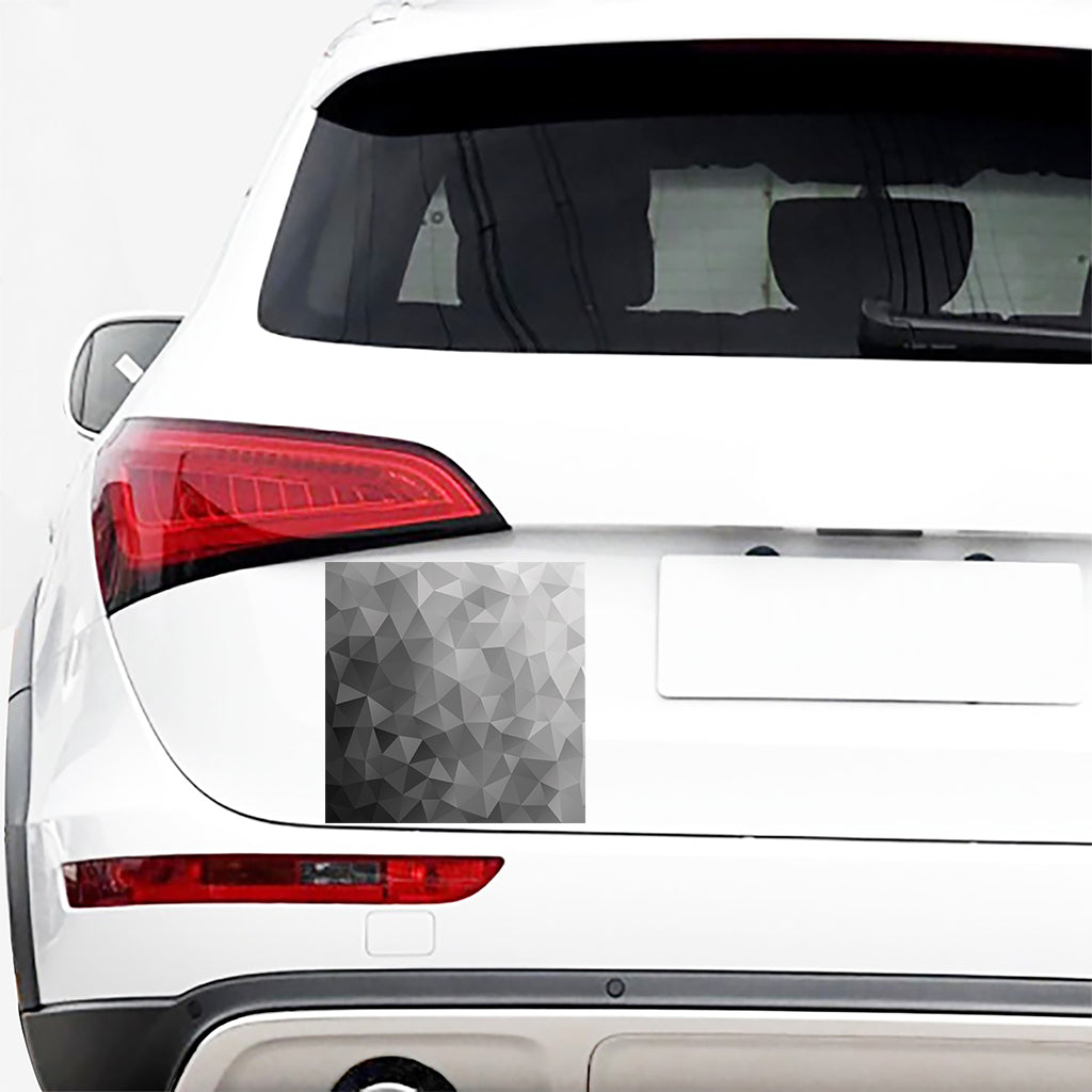 Grey Polygonal Geometric Print Car Sticker