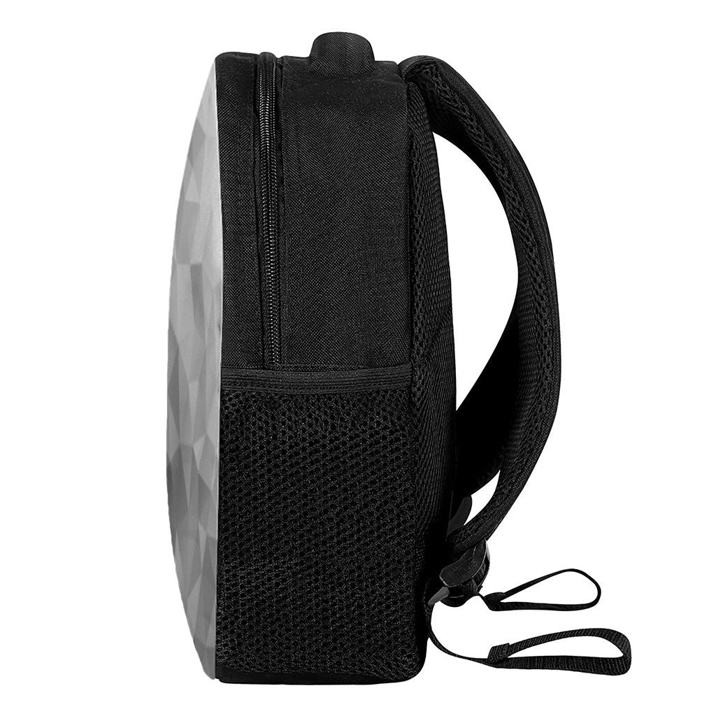 Grey Polygonal Geometric Print Casual Backpack