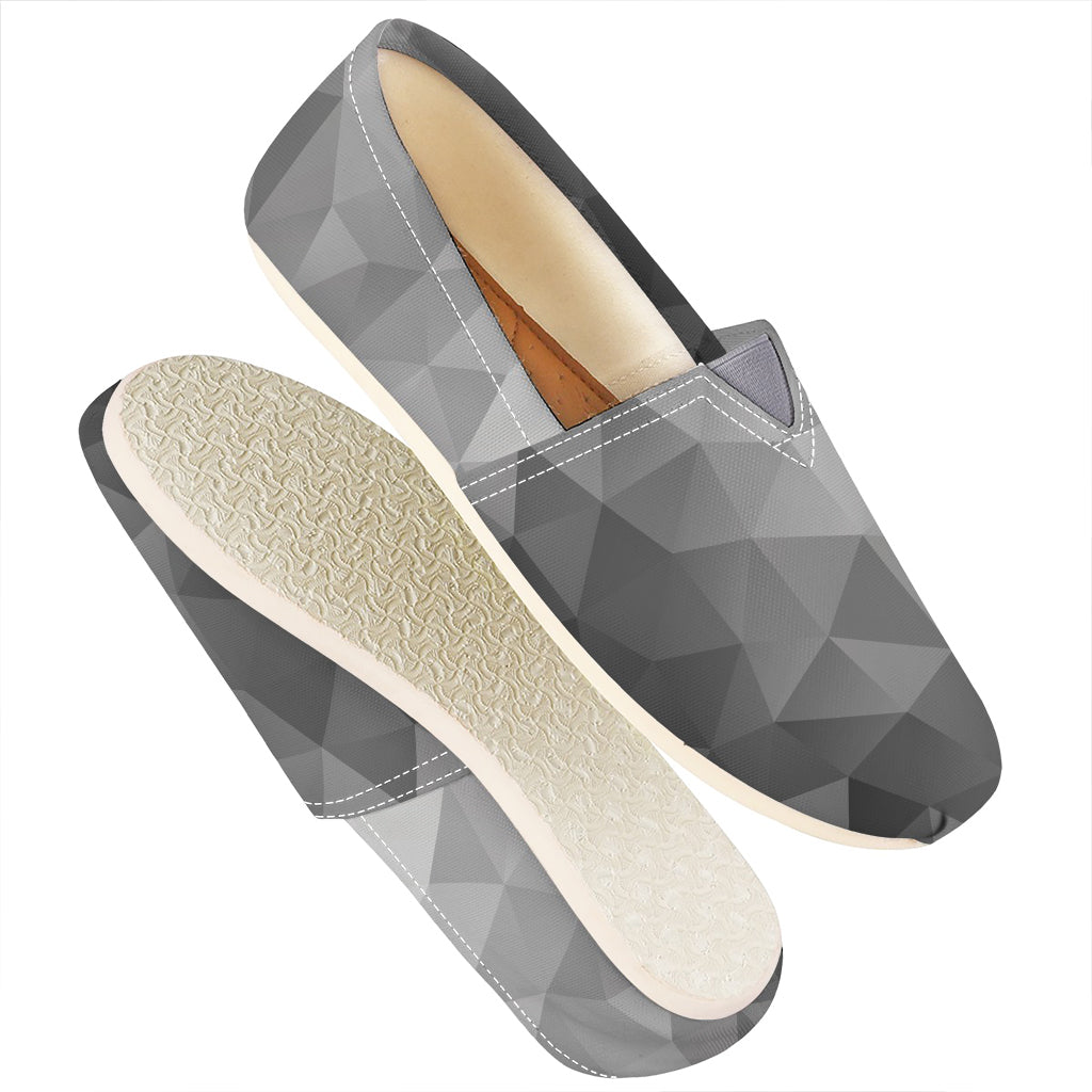 Grey Polygonal Geometric Print Casual Shoes