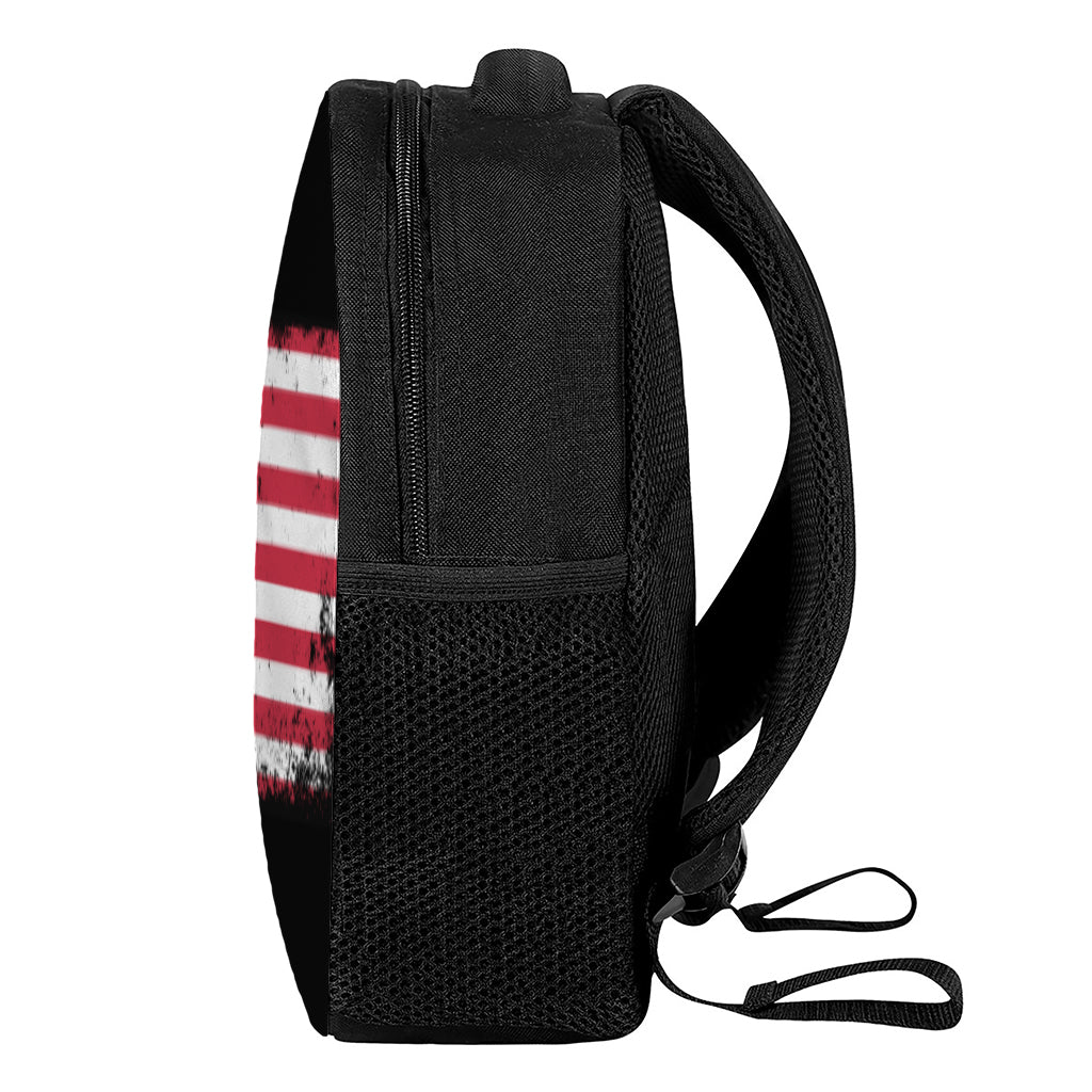 Grunge American Flag Print Casual Backpack