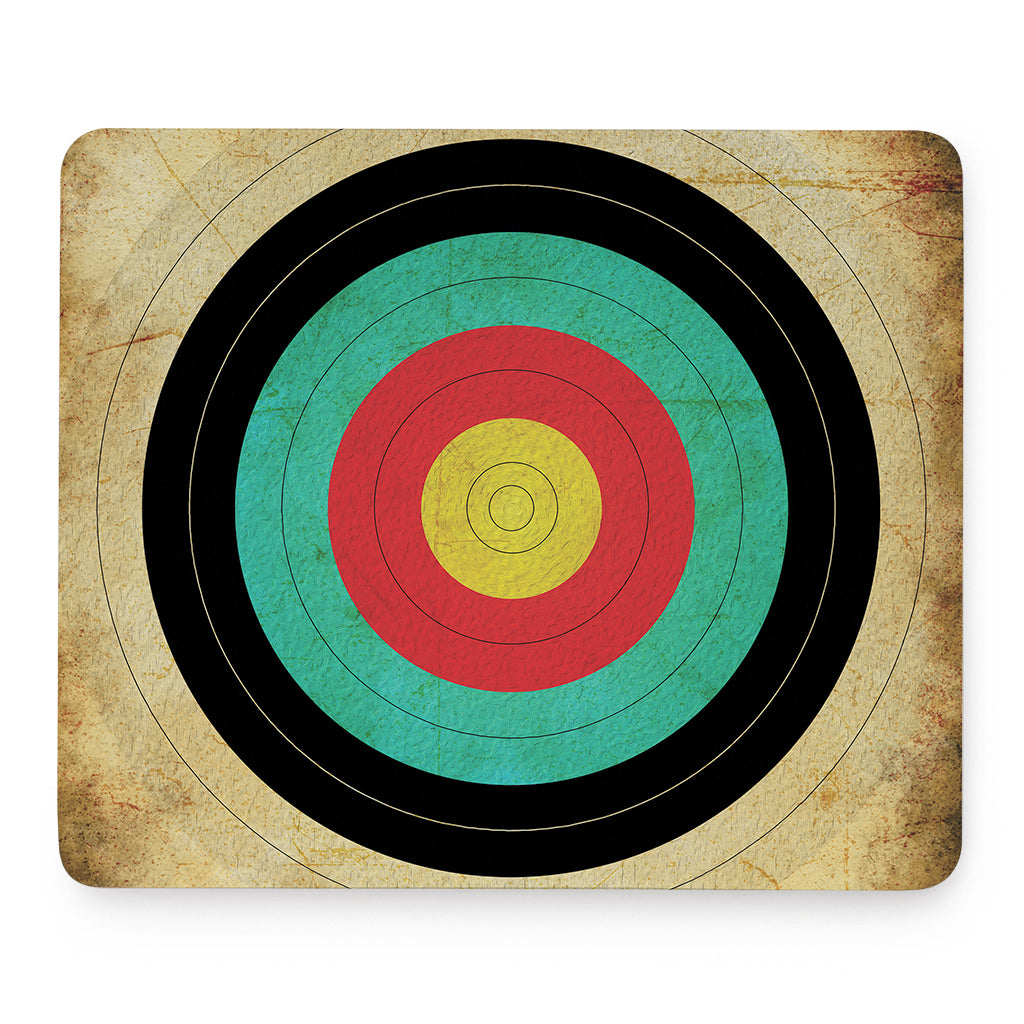 Grunge Bullseye Target Print Mouse Pad