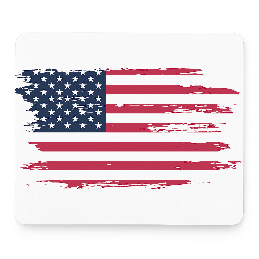 Grunge Flag Of USA Print Mouse Pad