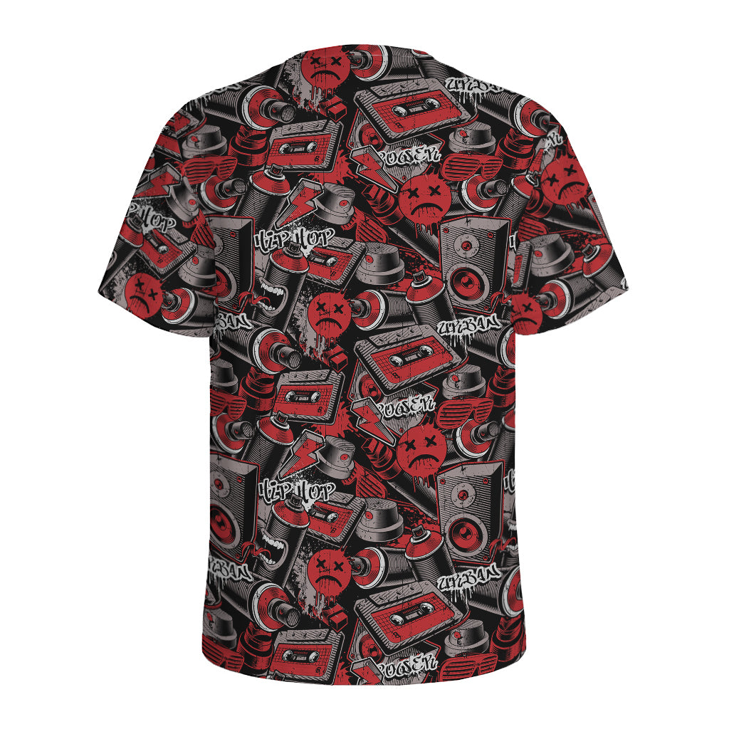 Grunge Graffiti Pattern Print Men's Sports T-Shirt