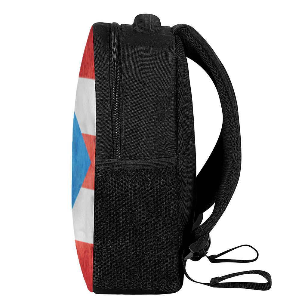 Grunge Puerto Rican Flag Print Casual Backpack