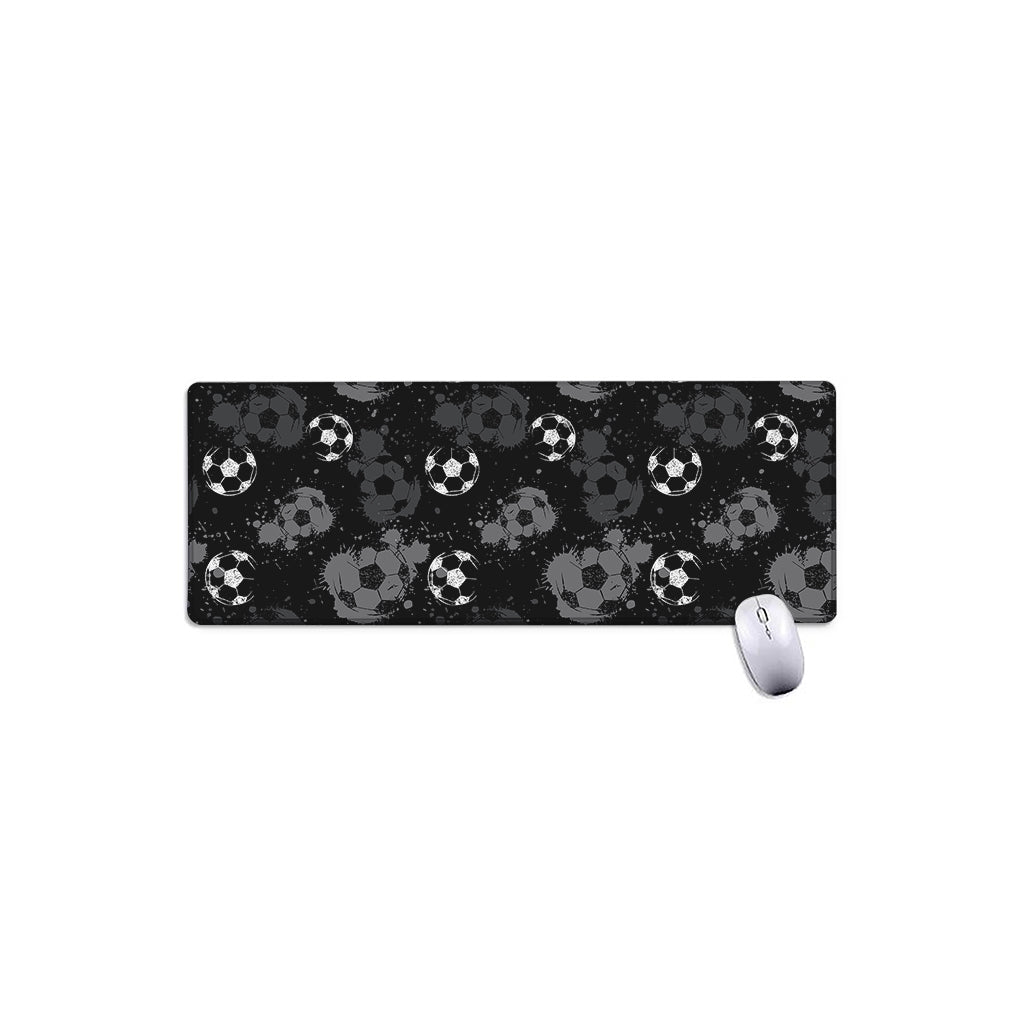 Grunge Soccer Ball Pattern Print Extended Mouse Pad