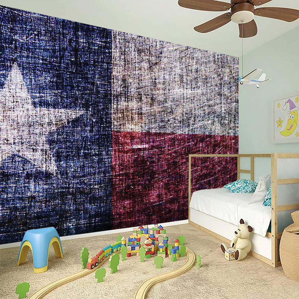 Grunge Texas Flag Print Wall Sticker