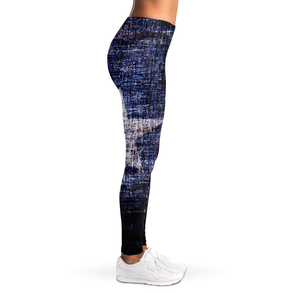 Grunge Texas Flag Print Women's Leggings