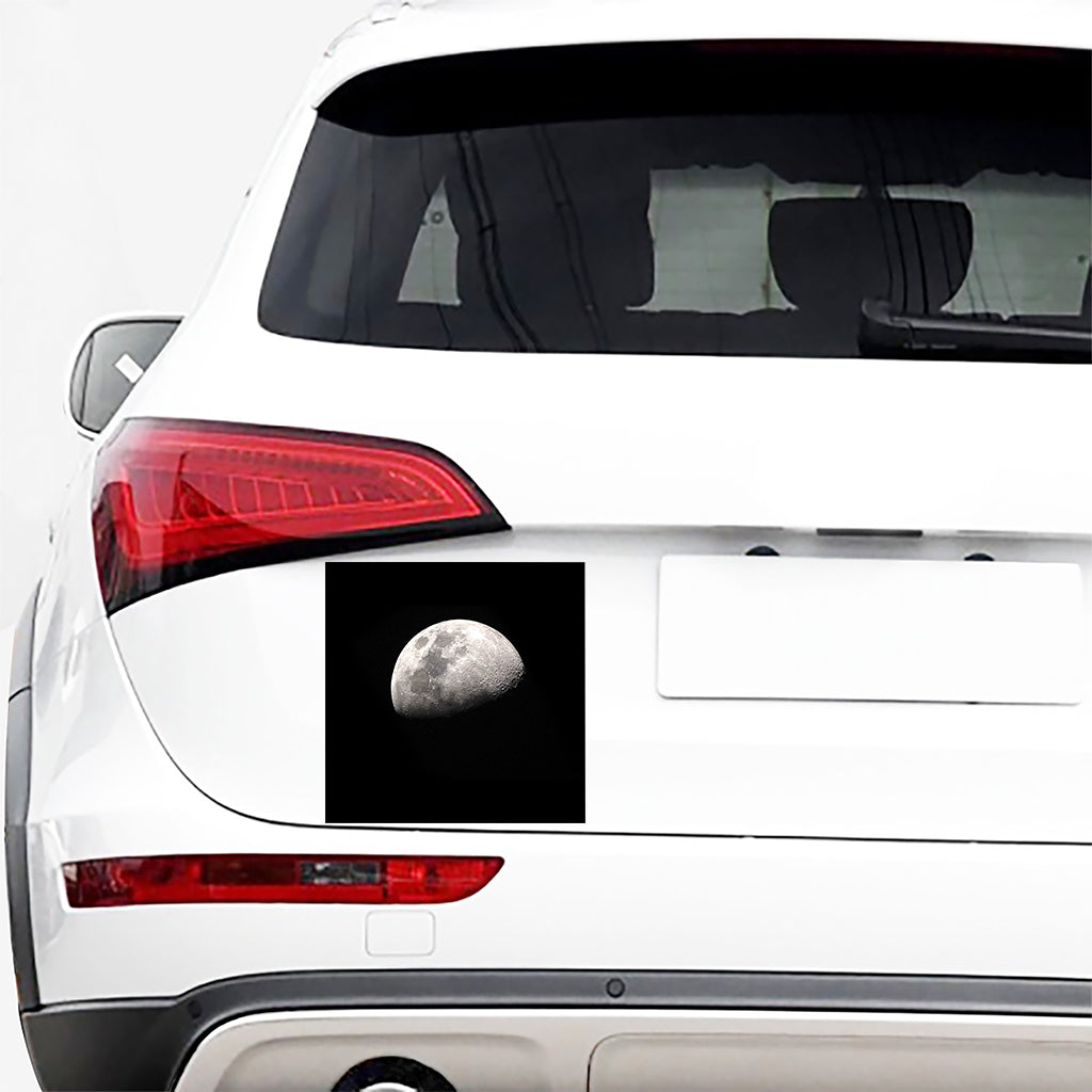 Half Moon Print Car Sticker