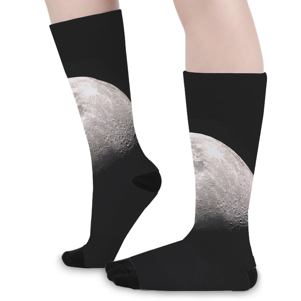 Half Moon Print Long Socks