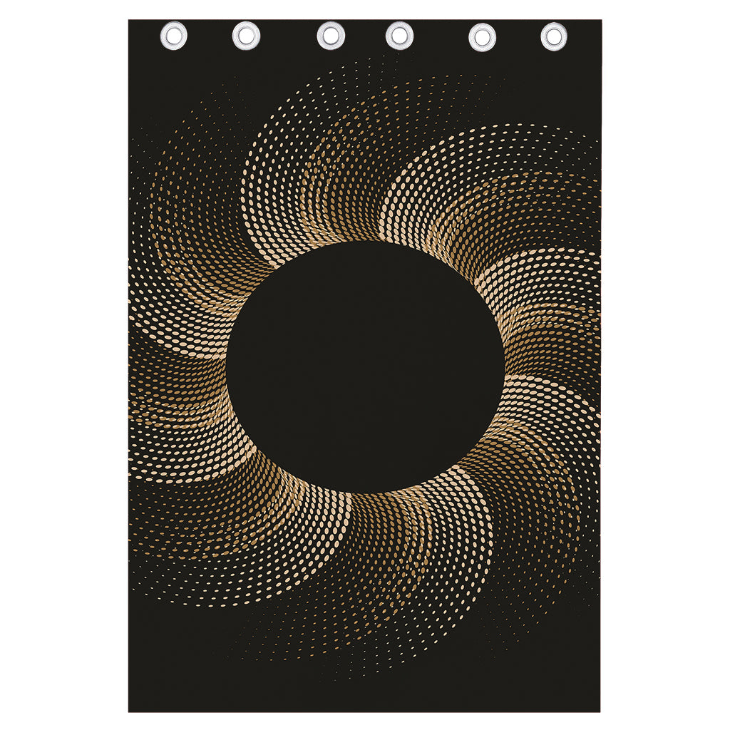 Halftone Dot Sun Print Curtain