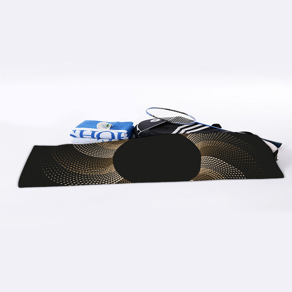 Halftone Dot Sun Print Sports Towel