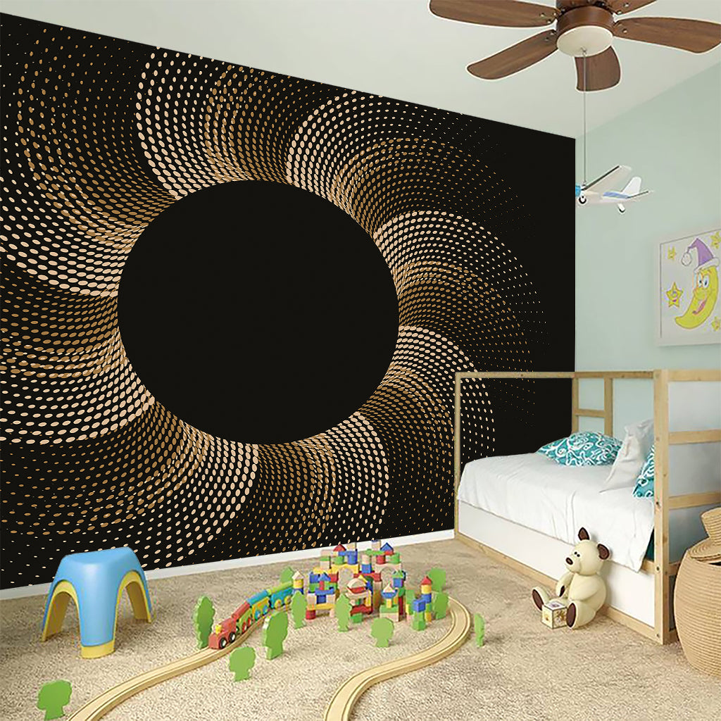 Halftone Dot Sun Print Wall Sticker