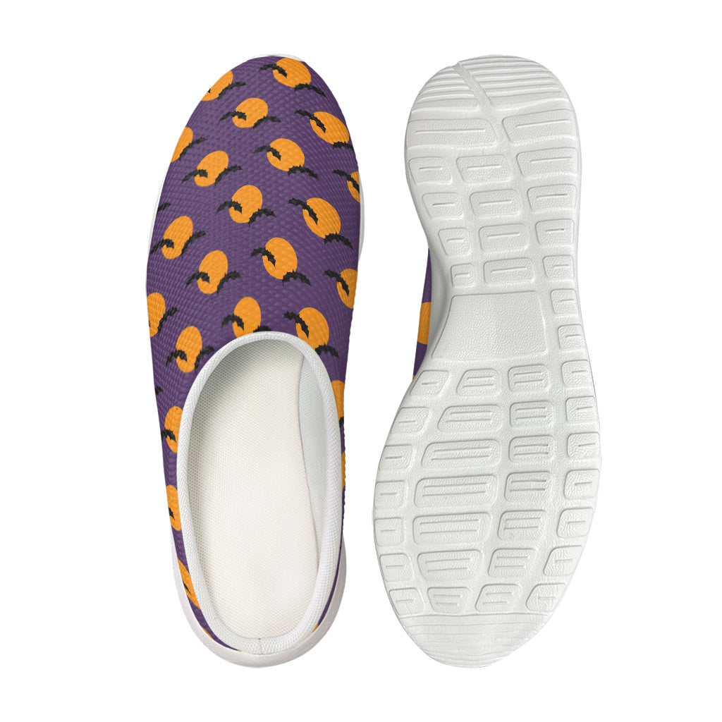 Halloween Bat And Moon Pattern Print Mesh Casual Shoes