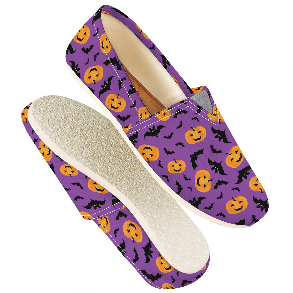 Halloween Bat And Pumpkin Pattern Print Casual Shoes