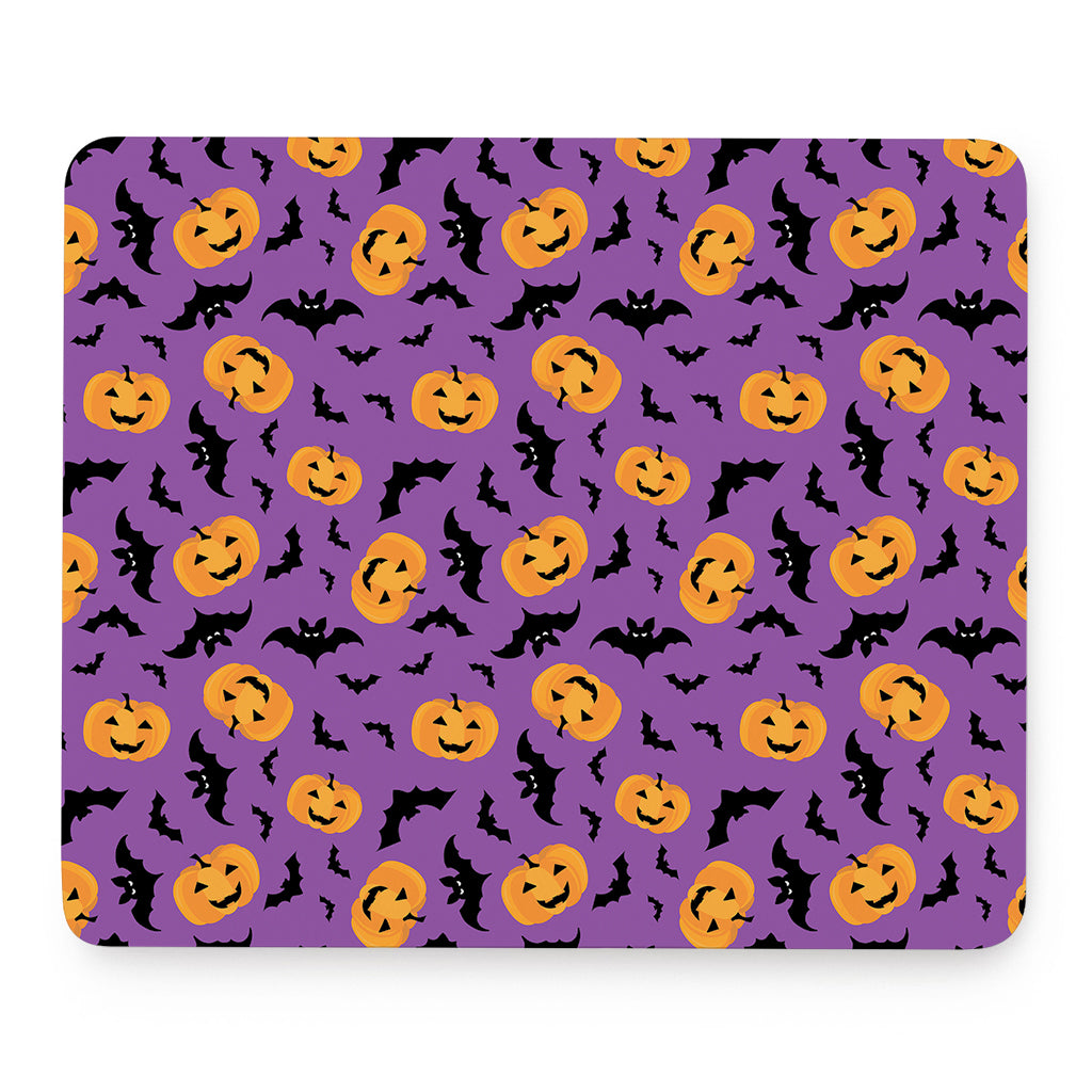Halloween Bat And Pumpkin Pattern Print Mouse Pad
