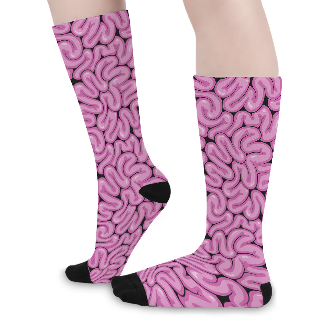 Halloween Brain Print Long Socks
