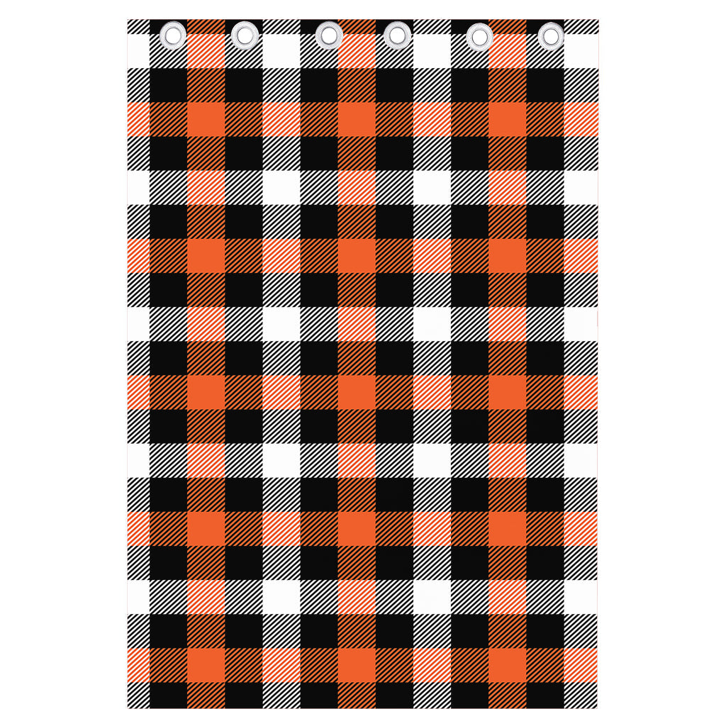 Halloween Buffalo Plaid Pattern Print Curtain
