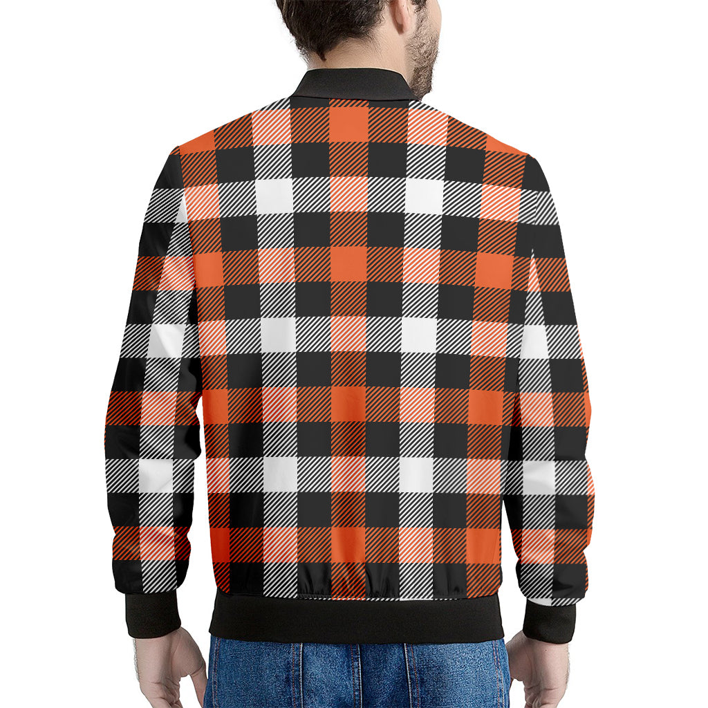 Halloween Buffalo Plaid Pattern Print Men's Bomber Jacket