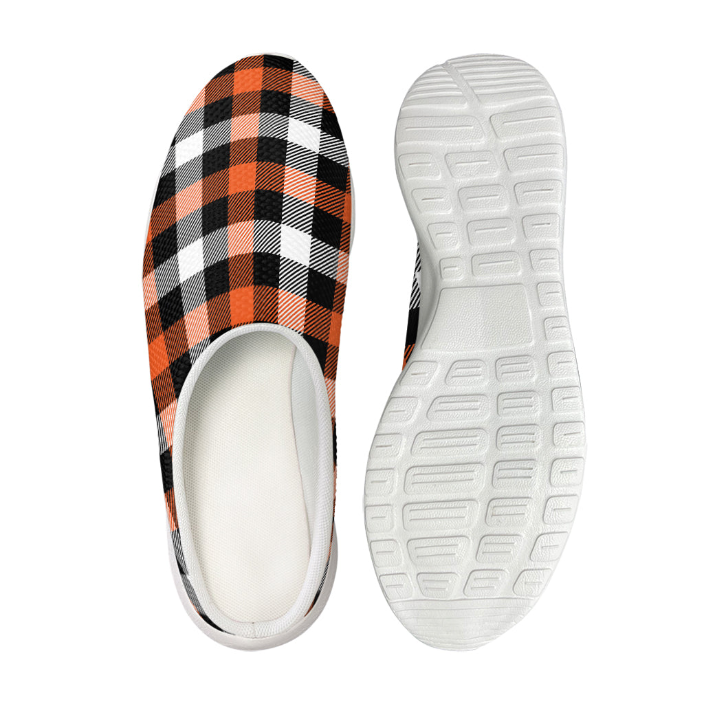 Halloween Buffalo Plaid Pattern Print Mesh Casual Shoes