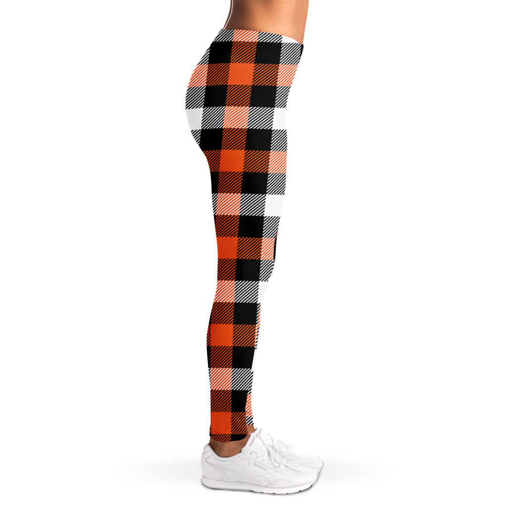 Halloween Buffalo Plaid Pattern Print Women's Leggings