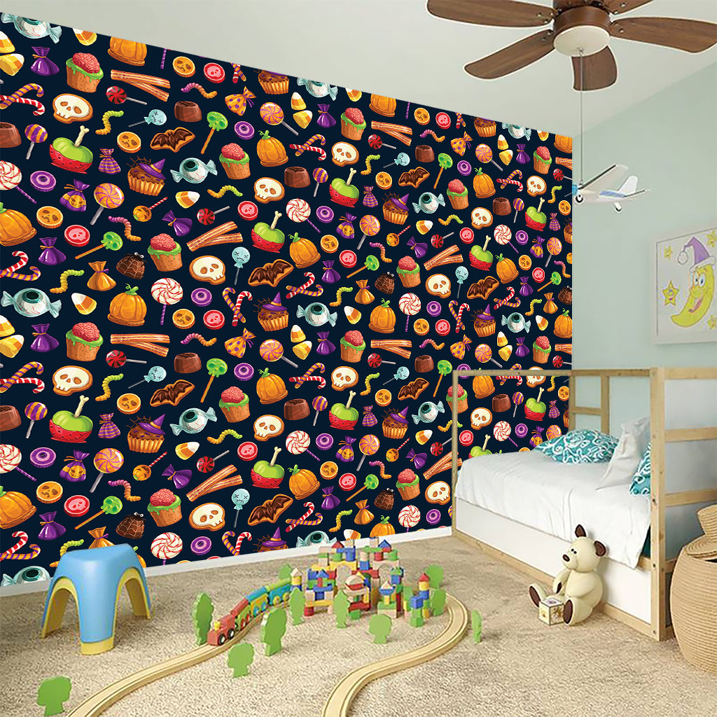 Halloween Candy Pattern Print Wall Sticker